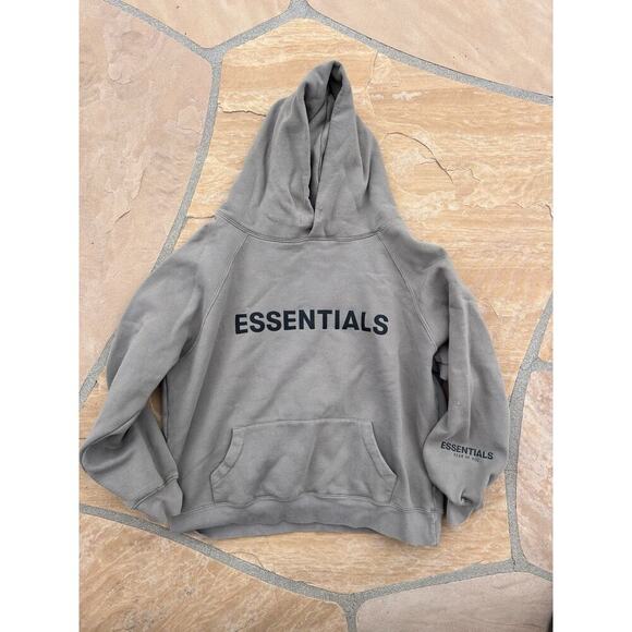 Essentials Fear of God Hoodie Long Sleeve Sweatshirt Brown Men Size Medium KB - Picture 1 of 5